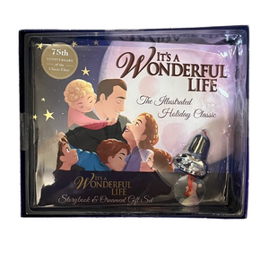 It’s A Wonderful Life Illustrated Storybook Ornament Bell Gift Set New Sealed